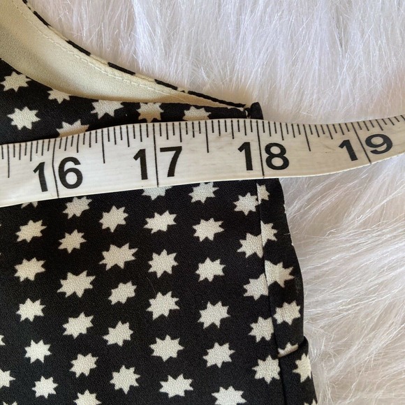 Zac & Rachel Blouse Sz S Black White Polka Dots Summer Dressy Chiffon Womens - Picture 7 of 8